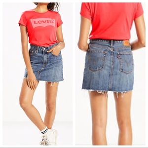Levi’s Deconstructed Indigo Denim Jean Skirt 7